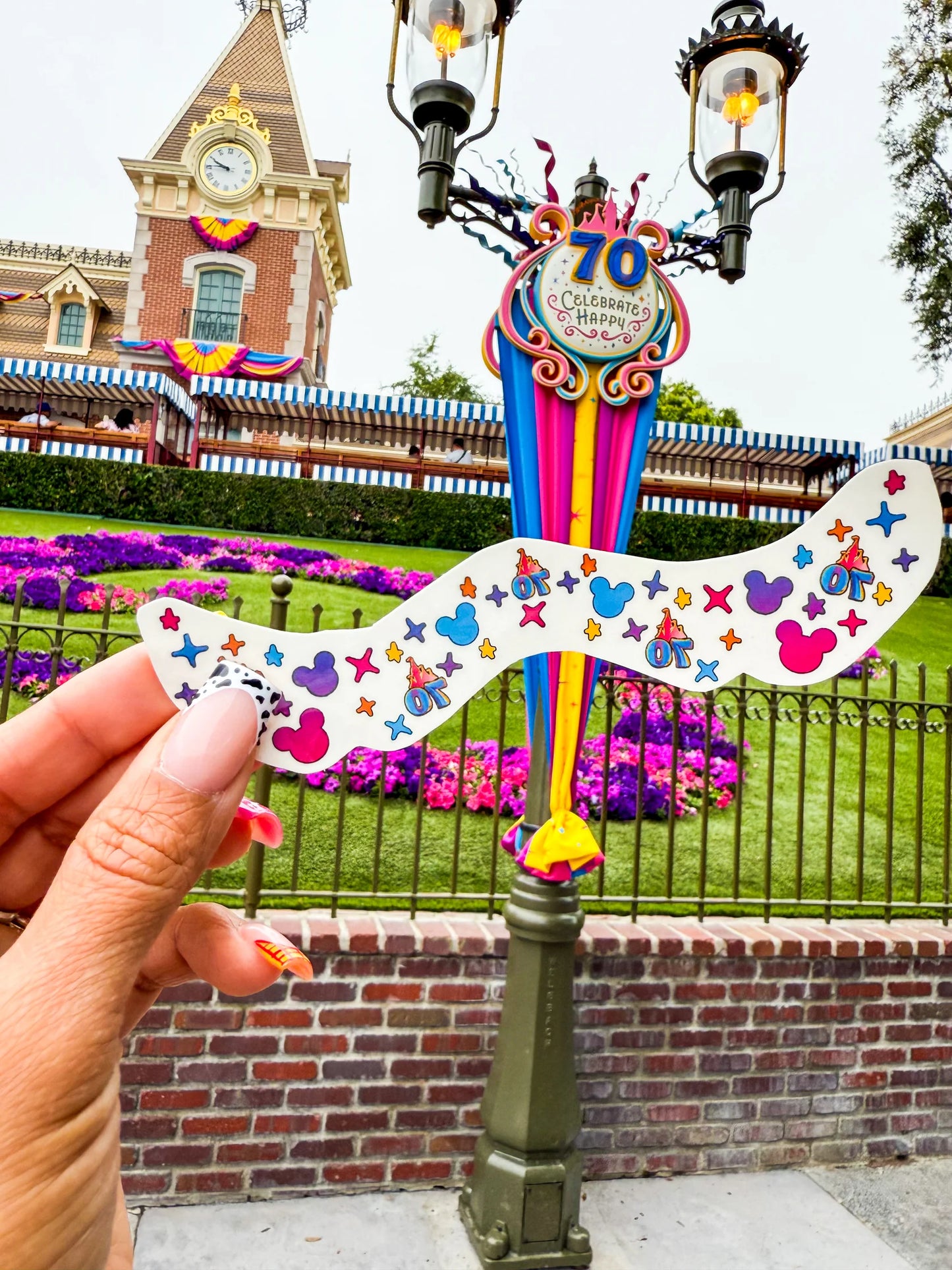 Magical 70th Celebration Park Bound Freckle Temporary Tattoos