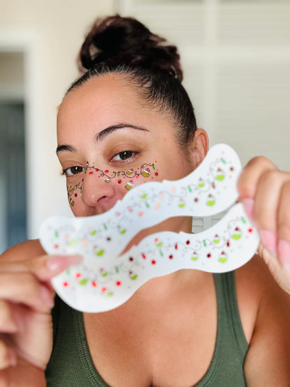 Mean One Metallic Face Freckle Temporary Tattoos