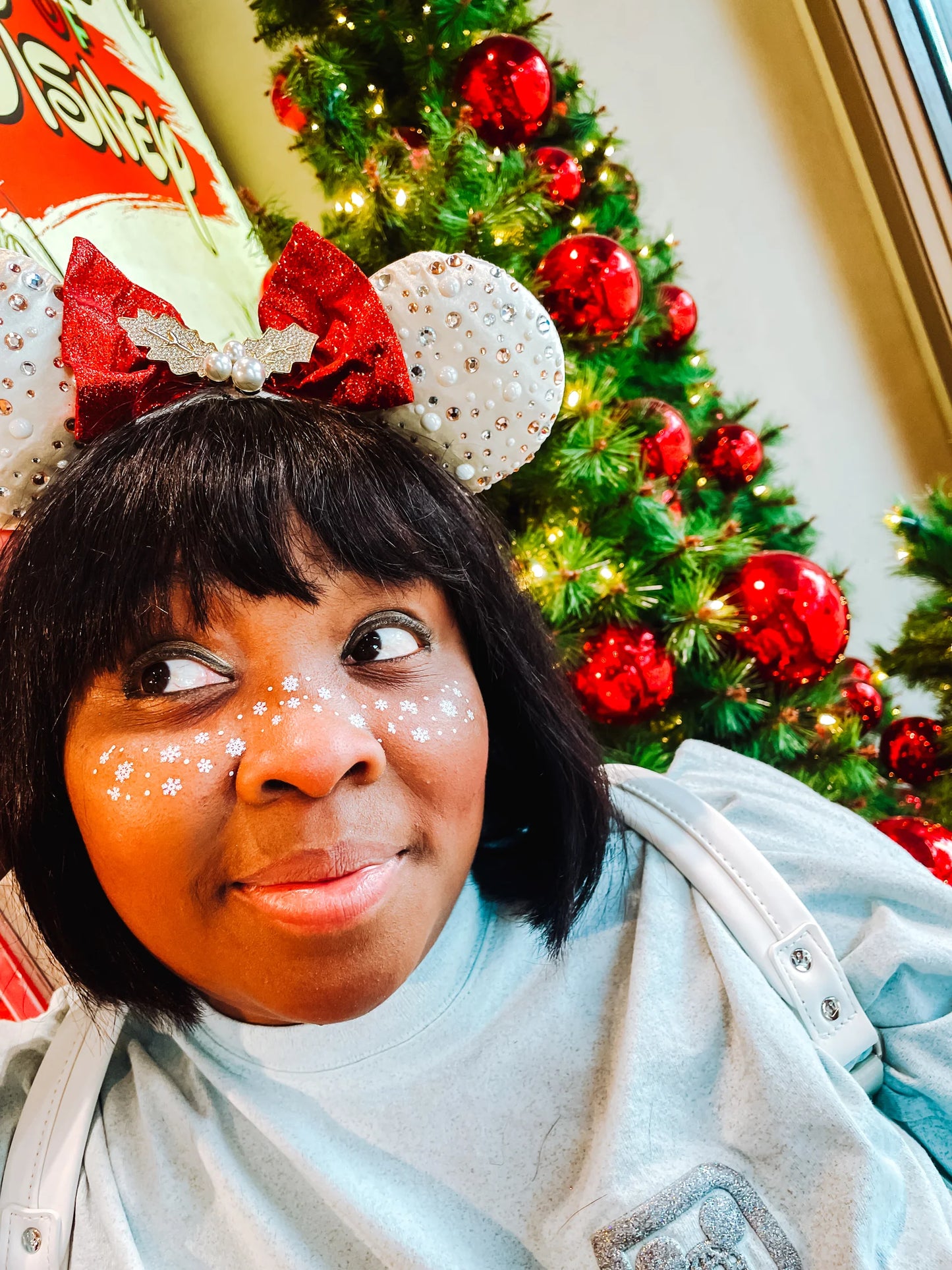 White Snowflake Face Freckle Temporary Tattoos