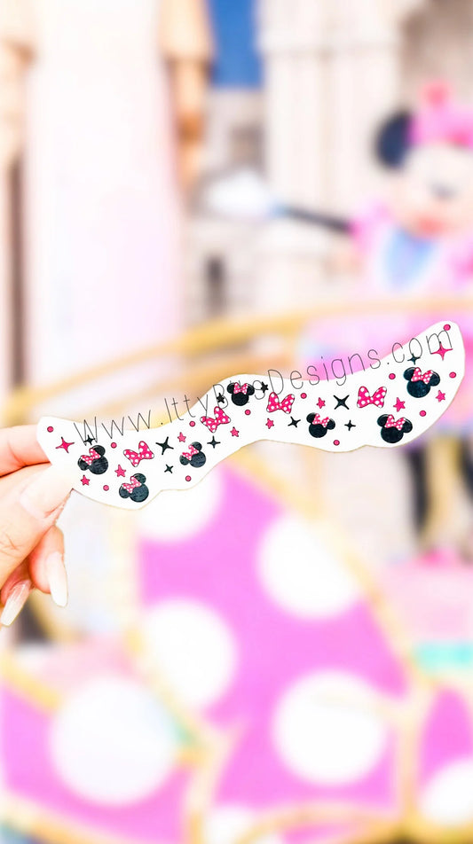 Pink Miss Mouse Park Bound Freckle Temporary Tattoos