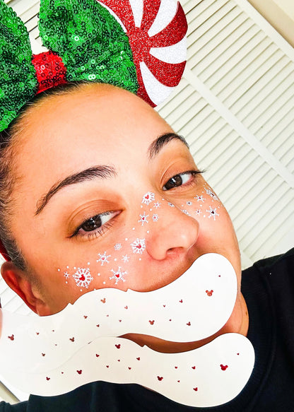 Snowflake Mouse Metallic Face Freckle Temporary Tattoos