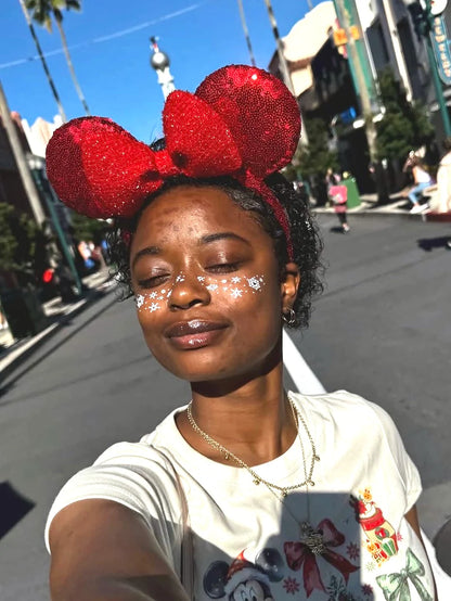 Snowflake Mouse Metallic Face Freckle Temporary Tattoos